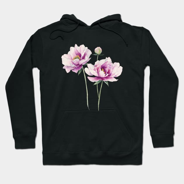 Pink peonies Hoodie by InnaPatiutko